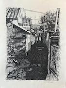 [Yasu Narrow Alley-mokuhanga]